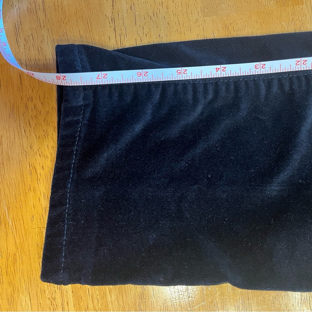 Talbots Black Velveteen Straight Leg Pant - Size 0P - Picture 6 of 6